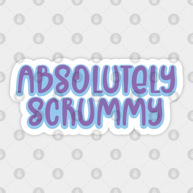 absolutely scrummy purple Sticker by shimodesign